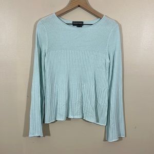 Women’s Michael Stars size M light blue sweater top, lightweight, bell sleeve